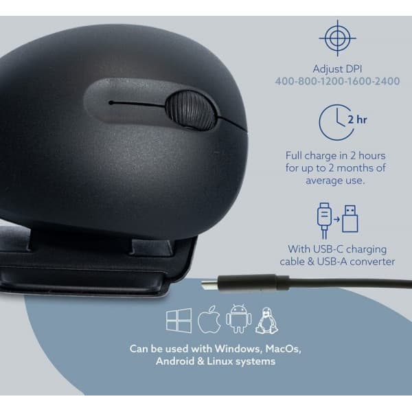 R-Go Twister - ergonomisk mus, ambidexter