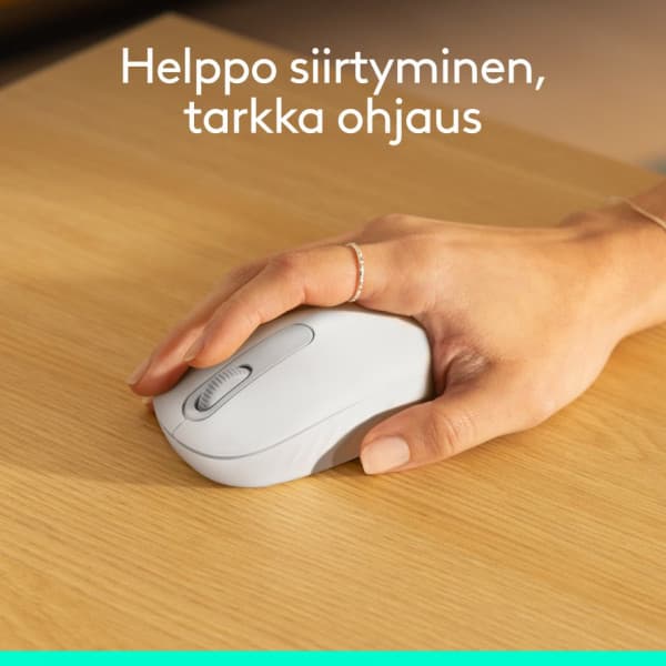 Logitech M196 Bluetooth -hiiri, luonnonvalkoinen