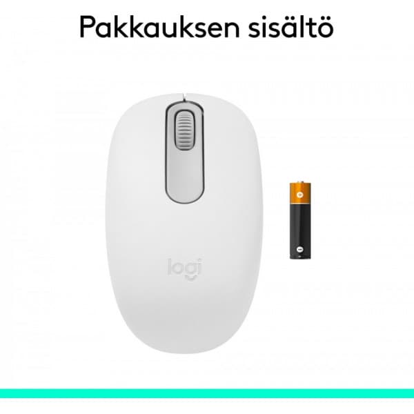 Logitech M196 Bluetooth -hiiri, luonnonvalkoinen