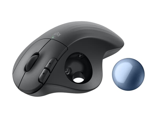 Logitech Ergo Series ERGO M575S - Styrekule - ergonomisk - optisk - 5 knapper - trådløs - Bluetooth, 2.4 GHz - Logitech Logi Bolt USB-mottaker - graf