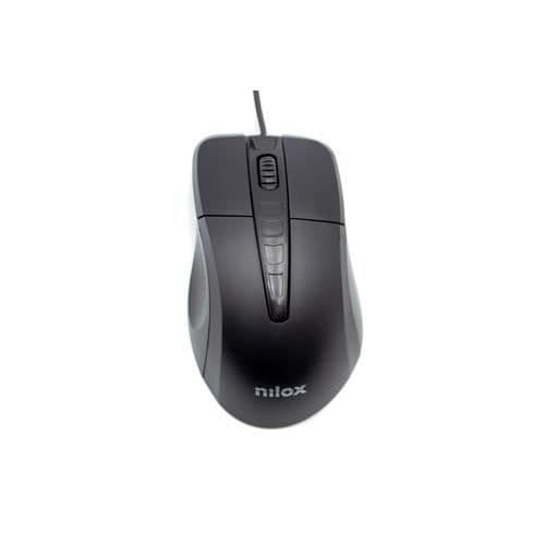 NILOX OPTISK MUS USB 1000DPI, SVART MOUSB1001
