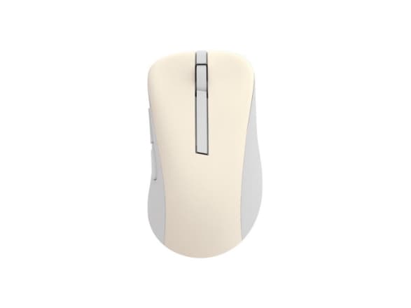 ASUS MD102 - Mus - ergonomisk - optisk - 5 knapper - trådløs - Bluetooth, 2.4 GHz - USB trådløs mottaker - havremelk