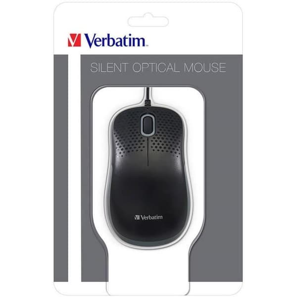 USB-mus - VERBATIM - Tyst 49024 - Optisk - 1000 dpi - Trådbunden