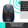 Miniatyrbild 3 av 6: Ergonomisk trådlös mus - Logitech - M190 - Blå