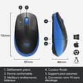 Miniatyrbild 5 av 6: Ergonomisk trådlös mus - Logitech - M190 - Blå