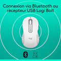 Miniatyrbild 6 av 6: Mus - Trådlös - Logitech - M650 L - Vänsterhänt - Vit