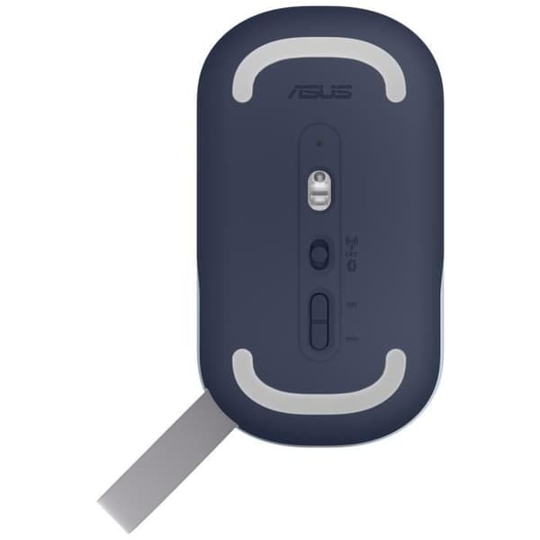 Trådlös mus - ASUS trådlös mus MD100 - Ambidextrous - Färg Quiet Blue + Solar Blue