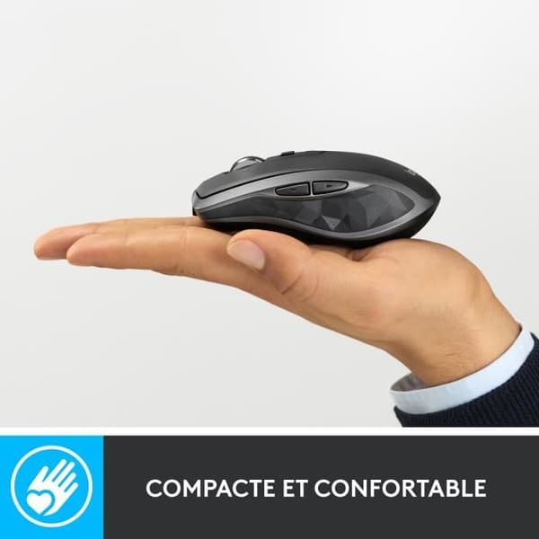 Trådlös mus - LOGITECH - MX Anywhere 2S - Svart
