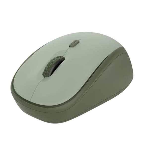 Trust Yvi+ Silent Wireless Mouse med hållbar design, 800-1600 DPI, Ambidextrous, lagringsbar USB-mottagare, kompakt - grön