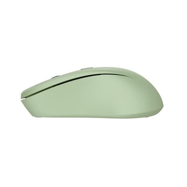 Trust Mydo Silent Wireless Mouse, 82 % återvunnen plast, 2,4 GHz, 1000-1800 DPI, för höger- och vänsterhänta - grön