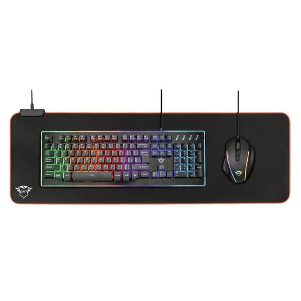 XXL Trust GXT 764 Glide-Flex spelmusmatta med RGB-bakgrundsbelysning