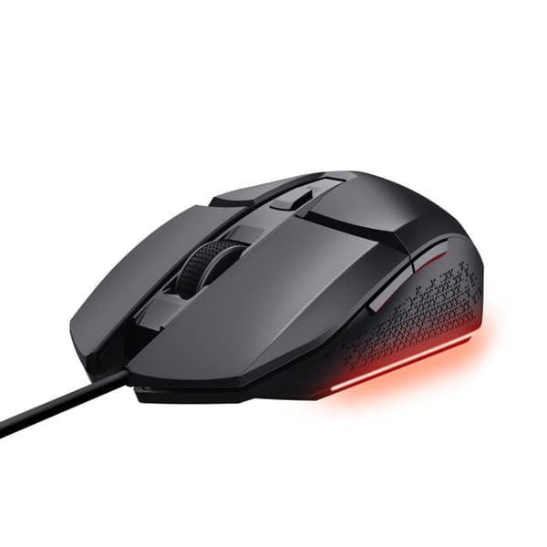 Trust Gaming GXT 109 Felox Wired Gaming Mus - 6 programmerbara knappar, 200-6400 DPI, LED-belysning, 150 cm USB-kabel - Svart Svart