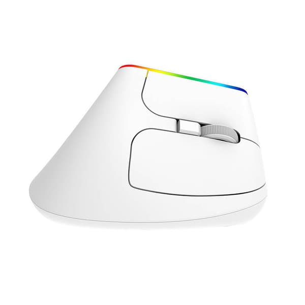 Langaton pystyhiiri Delux M618C 2.4G 1600DPI RGB (valkoinen)