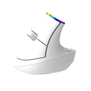 Langaton pystyhiiri Delux M618C 2.4G 1600DPI RGB (valkoinen) musta