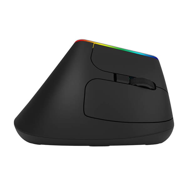 Trådløs vertikal mus Delux M618C 2.4G 1600DPI RGB (svart)