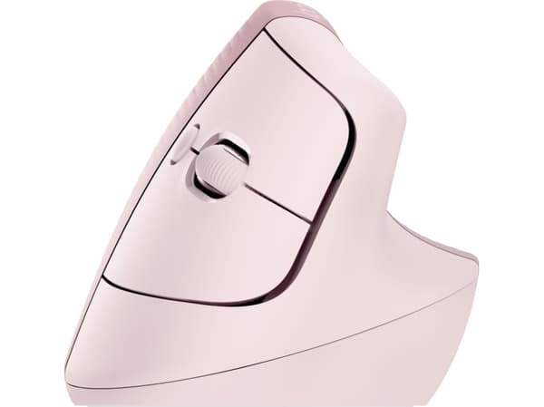 Logitech Lift, Oikeakätinen, Vaakasuuntainen muotoilu, Optinen, RF Wireless + Bluetooth, 4000 DPI, Vaaleanpunainen