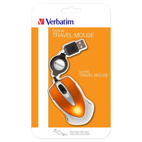 Optisk Mus Verbatim GO MINI TRAVEL Orange