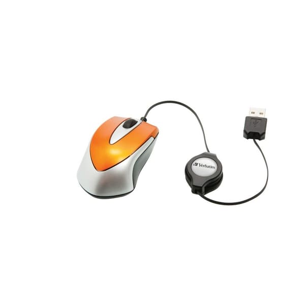 Optisk Mus Verbatim GO MINI TRAVEL Orange Orange