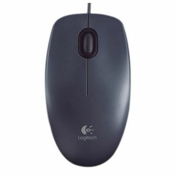 Mus Logitech LGT-M90 USB Grå Svartvit 1000 dpi
