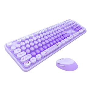 MOFII Sweet New 2.4G trådløst tastatur + mus sæt (lilla)
