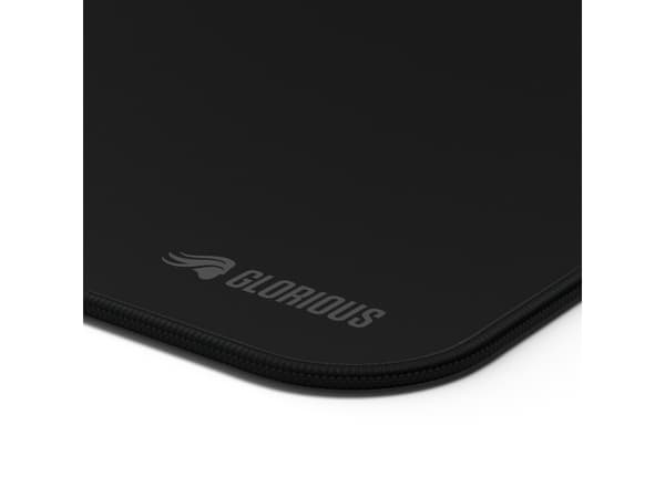Glorious Gaming GLO-MP2-CLTH-STC-XL-BLK, Svart, Monokromatiskt, Tyg, Gummi, Halksäkert underlag, Spelmusmatta
