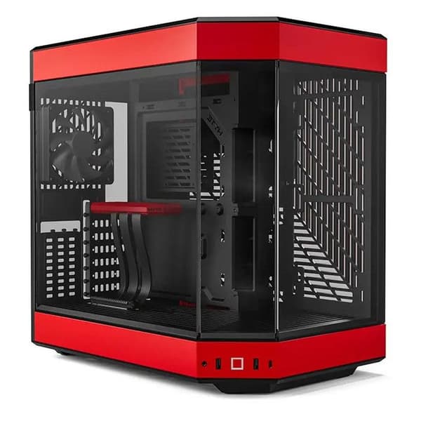 Datorfodral - HYTE - Y60 RD ATX - Röd - Trådbunden - Optisk teknik Svart, Röd