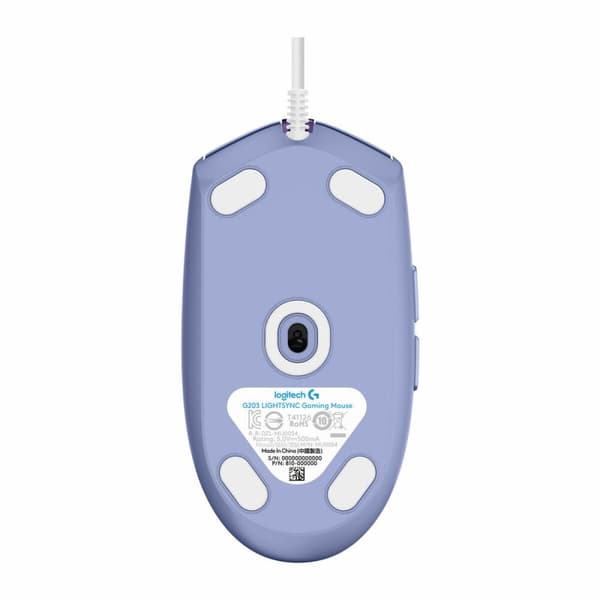 Mus Logitech G203 Lightsync Lila