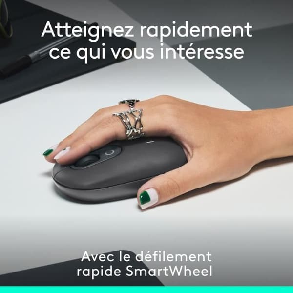 Mus - Trådlös - Logitech - Pop Mouse - Grafit