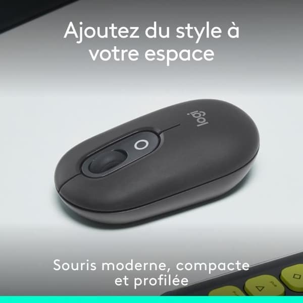 Mus - Trådlös - Logitech - Pop Mouse - Grafit