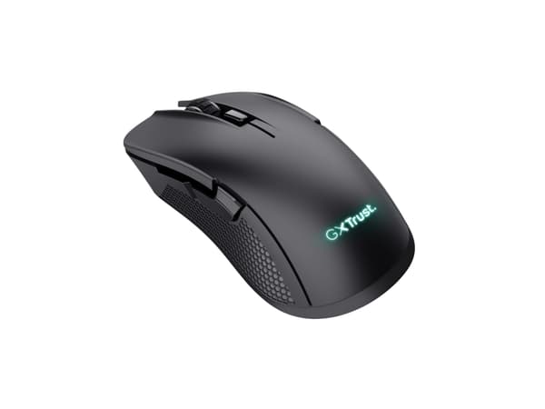 Trust GXT 931 Ybar, högerhand, laser, Bluetooth, 7200 DPI, Svart