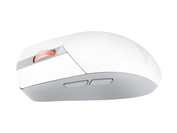 ASUS ROG Strix Impact III Wireless - Mus - høyre- og venstrehåndet - optisk - trådløs - Bluetooth 5.1, 2.4 GHz - USB ROG Omni trådløs mottaker - måne