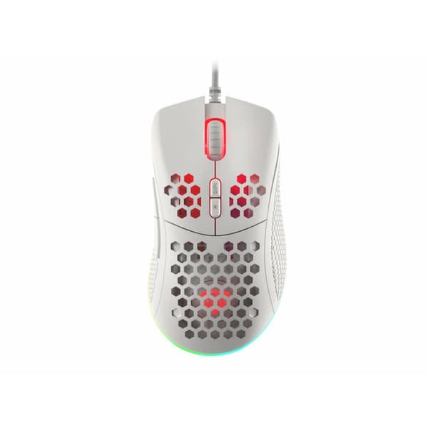Mus med kabel og optisk sensor Genesis Krypton 555 Hvid 8000 dpi (1 enheder)