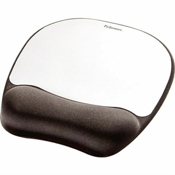 Matto rannetuella Fellowes Hopeinen Musta Kangas Foam 4 osaa (23 x 19,6 x 2 cm)