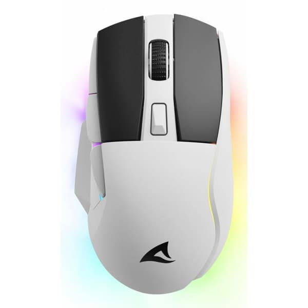 Mus Sharkoon SGM50W  Hvid Sort/Hvid Sort, Hvid