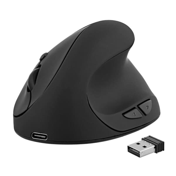 Optisk Mus Ergonomisk T'NB Ergo Line Svart 1600 dpi Svart