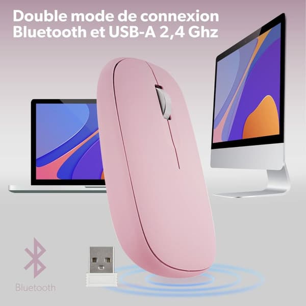 Trådløs mus T'NB iClick Pink