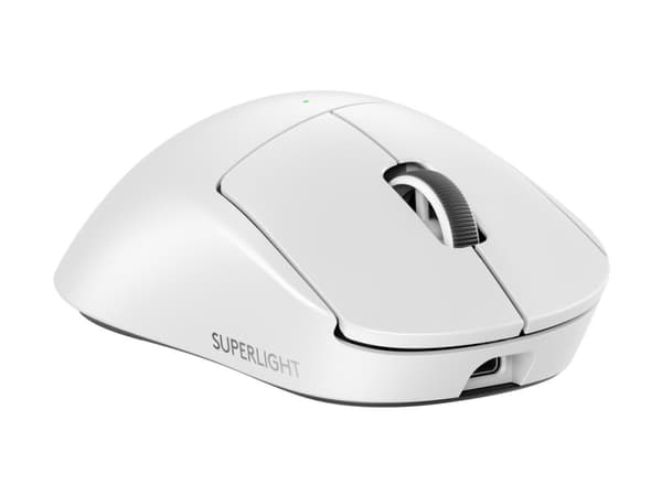 Logitech G PRO X SUPERLIGHT 2 DEX - Mus - ergonomisk - høyrehendt - optisk - 5 knapper - trådløs, kablet - 2.4 GHz, USB - hvit