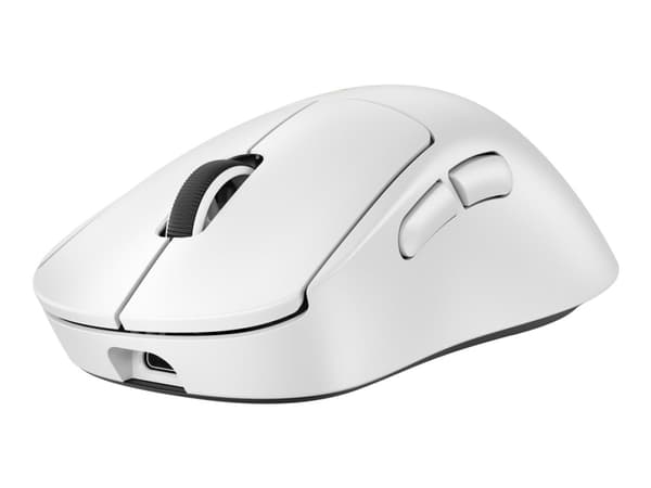 Logitech G PRO X SUPERLIGHT 2 DEX - Mus - ergonomisk - høyrehendt - optisk - 5 knapper - trådløs, kablet - 2.4 GHz, USB - hvit Hvit