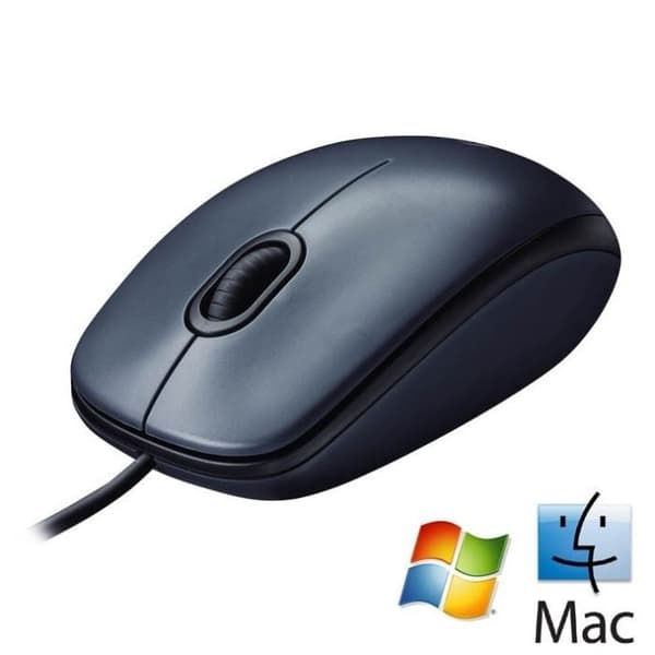 LOGITECH M100 Wired Mouse - Svart