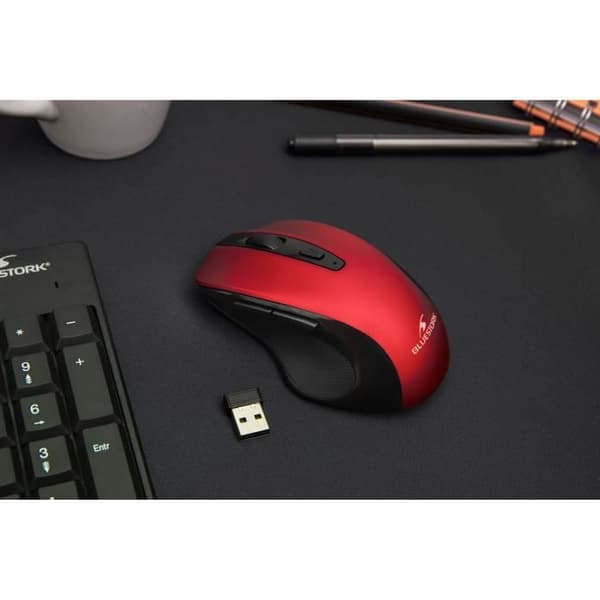 Trådlös mus - BLUESTORK - OFFICE 75 - Laddningsbar - PC/MAC - Röd