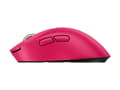Miniatyrbilde 3 av 5: Logitech G PRO X SUPERLIGHT 2 DEX - Mus - ergonomisk - høyrehendt - optisk - 5 knapper - trådløs, kablet - 2.4 GHz, USB - rosa