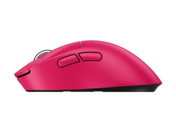 Logitech G PRO X SUPERLIGHT 2 DEX - Mus - ergonomisk - høyrehendt - optisk - 5 knapper - trådløs, kablet - 2.4 GHz, USB - rosa