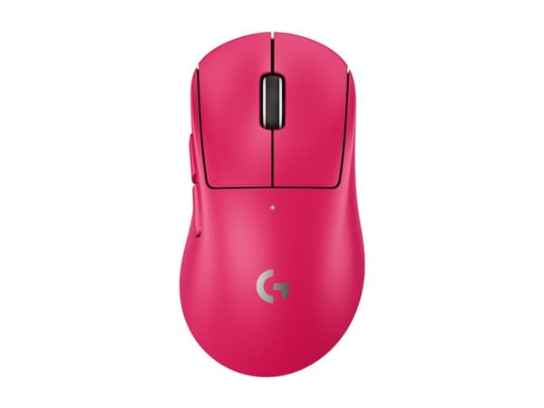 Logitech G PRO X SUPERLIGHT 2 DEX - Mus - ergonomisk - høyrehendt - optisk - 5 knapper - trådløs, kablet - 2.4 GHz, USB - rosa