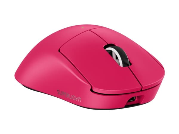 Logitech G PRO X SUPERLIGHT 2 DEX - Mus - ergonomisk - høyrehendt - optisk - 5 knapper - trådløs, kablet - 2.4 GHz, USB - rosa