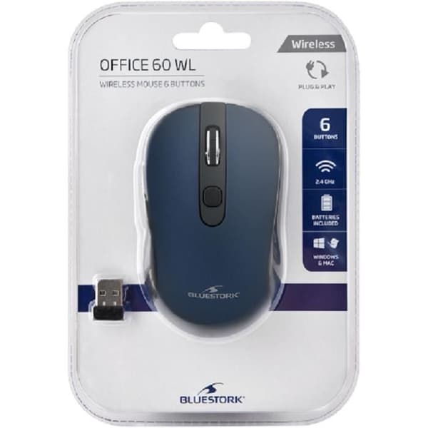Trådlös mus - BLUESTORK - OFFICE 60 - PC/MAC - Blå