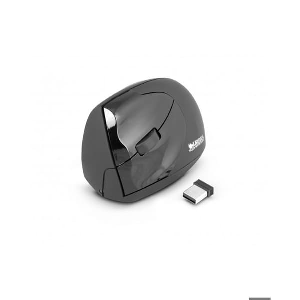 Trådlös Mus - URBAN FACTORY - EML20UF-V2 - Ergonomisk - För Vänsterhänta - Svart Svart