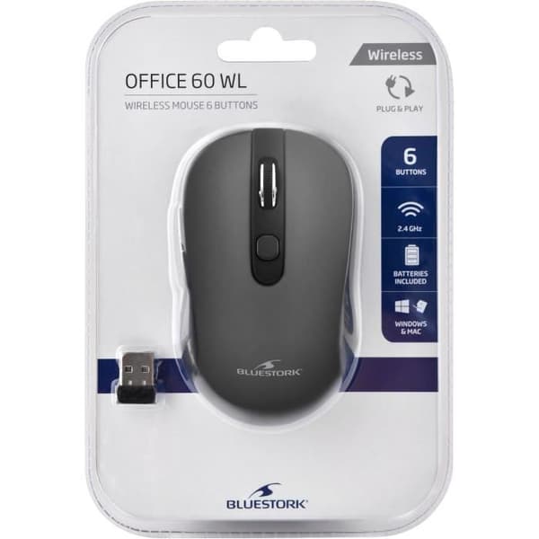 Trådlös mus - BLUESTORK - OFFICE 60 - PC/MAC - Grå