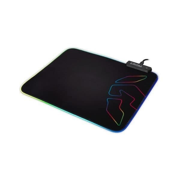Spelmatta med Krom Knout RGB LED-belysning (32 x 27 x 0,3 cm) Svart