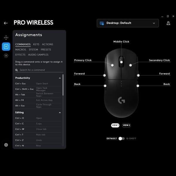 Gamingmus - Trådlös - LOGITECH G - Pro - Svart