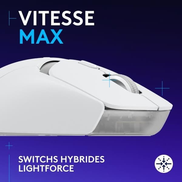 Spelmus - Trådlös - Logitech G - G309 - Vit